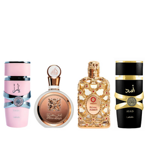 PROMOÇÃO COMPRE 1 LEVE 4 - Lattafa Yara, Fakhar, Royal Amber e Lattafa Asad  - 100ml Cada